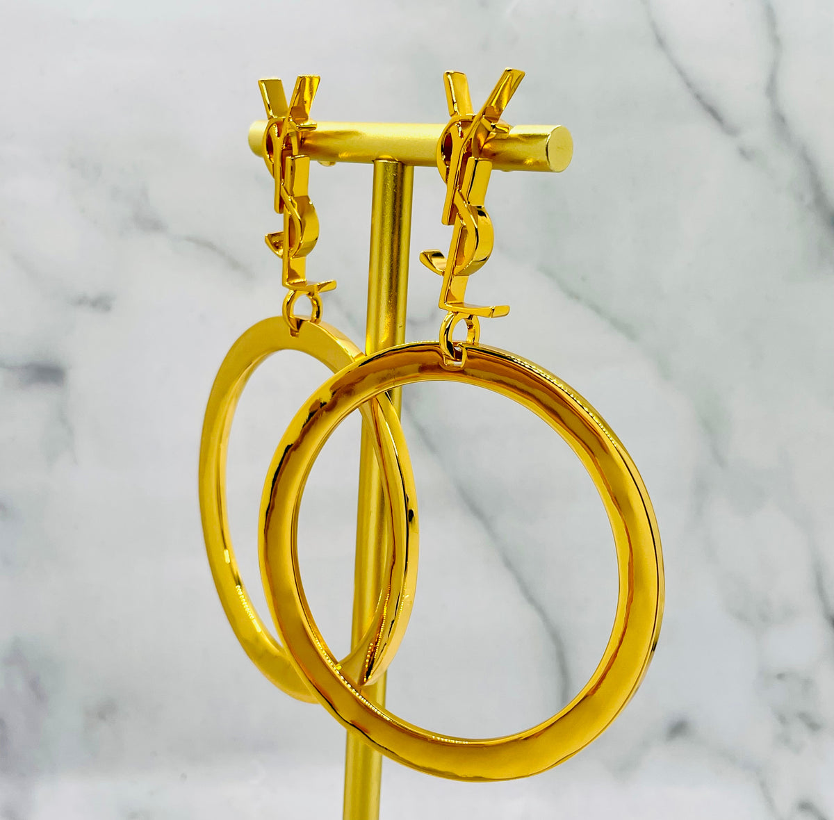 YSL YVES SAINT LAURENT Hoop Earrings - Pre-Owned — 5