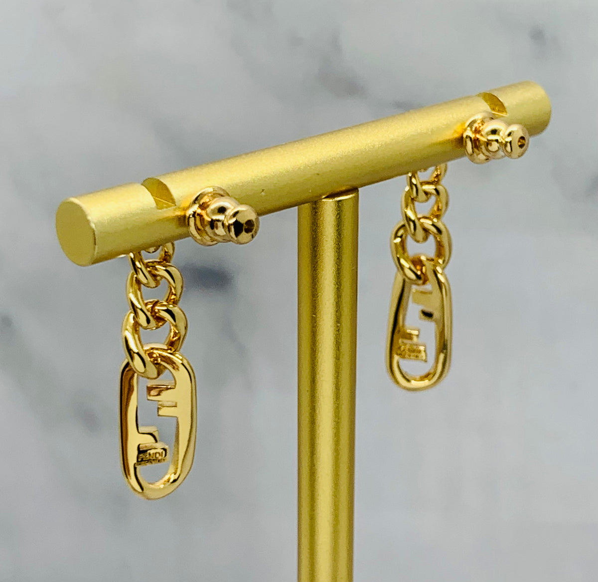 FENDI FF Chain Pendant Earrings - Pre-Owned — 5