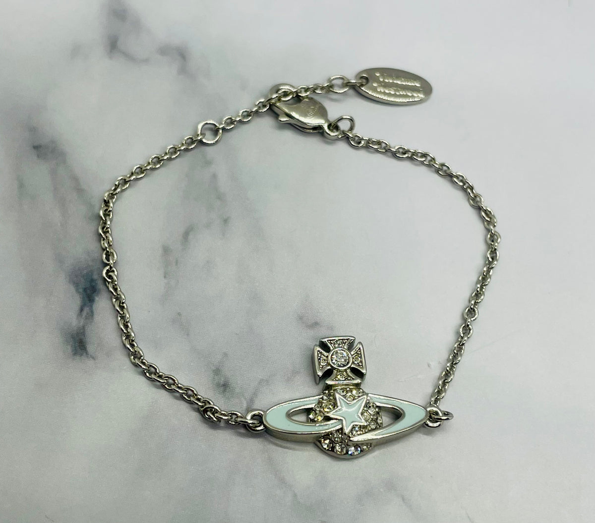 VIVIENNE WESTWOOD Orb Mint Chain Bracelet - Pre-Owned — 1