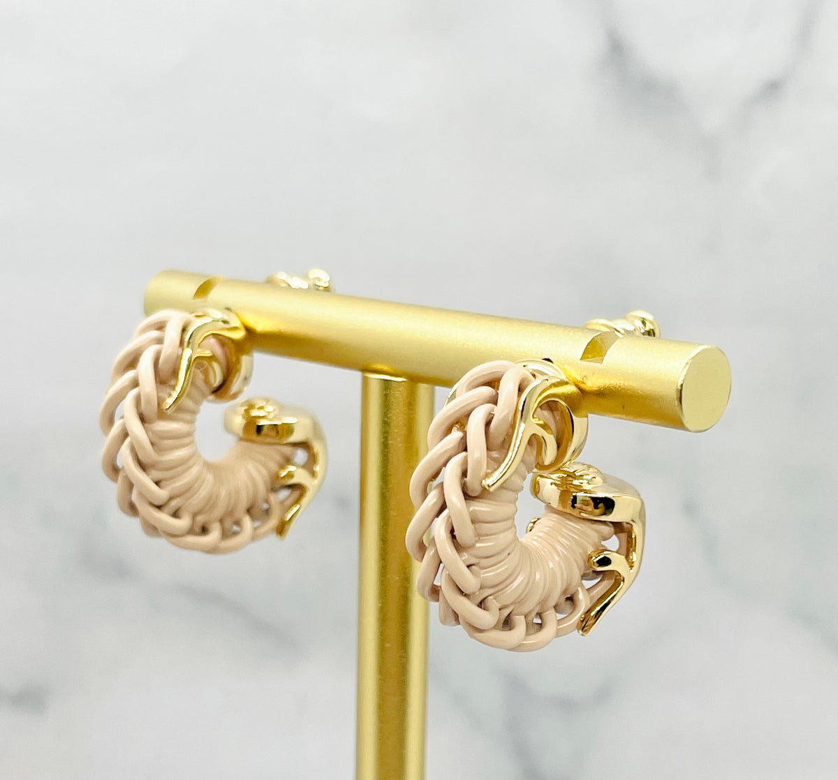 FENDI Filo Gold Tone Hoop Earrings - Pre-Owned — 5