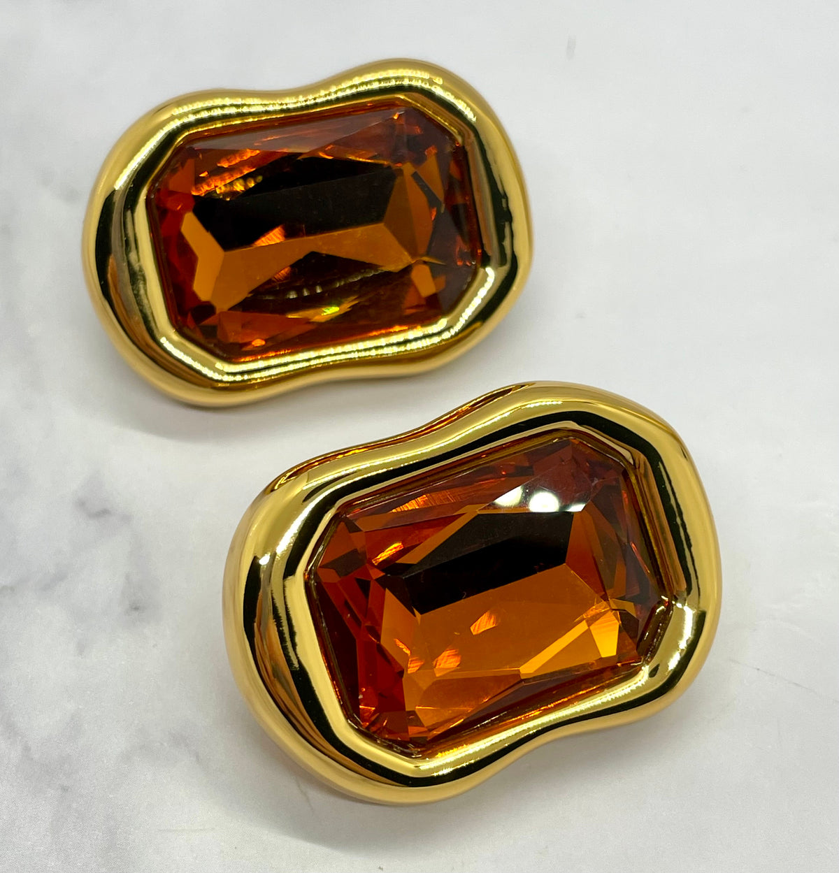 GIVENCHY Amber Rhinestone Statement Earrings - Pre-Owned — 5