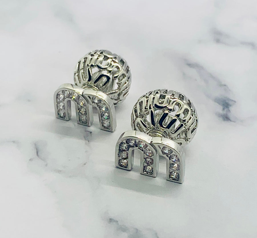 MIU MIU Silver Tone Earrings - Pre-Owned — 1