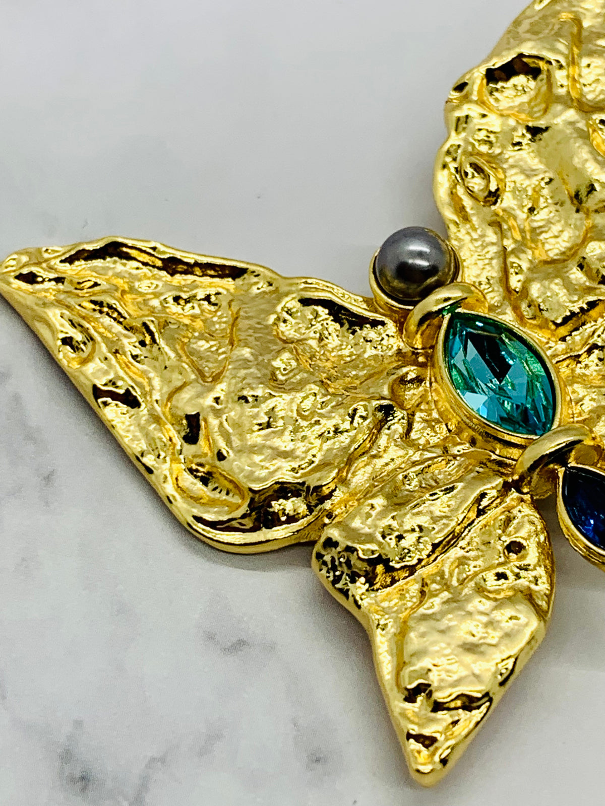 YSL YVES SAINT LAURENT Butterfly Statement Brooch Pin - Pre-Owned — 2