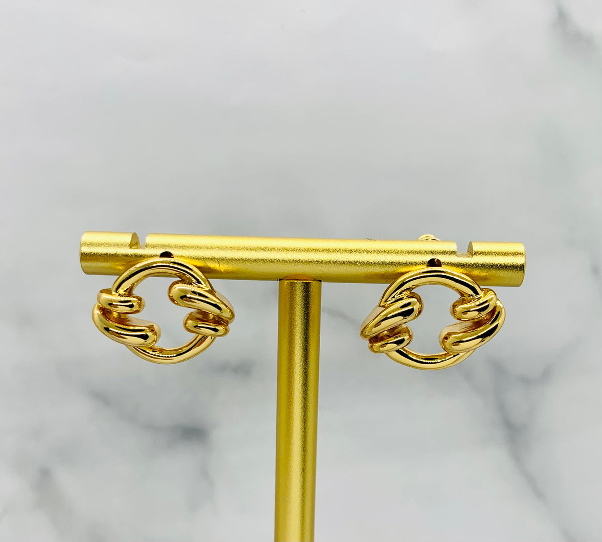FENDI Filo Gold Tone Earrings - Pre-Owned — 7