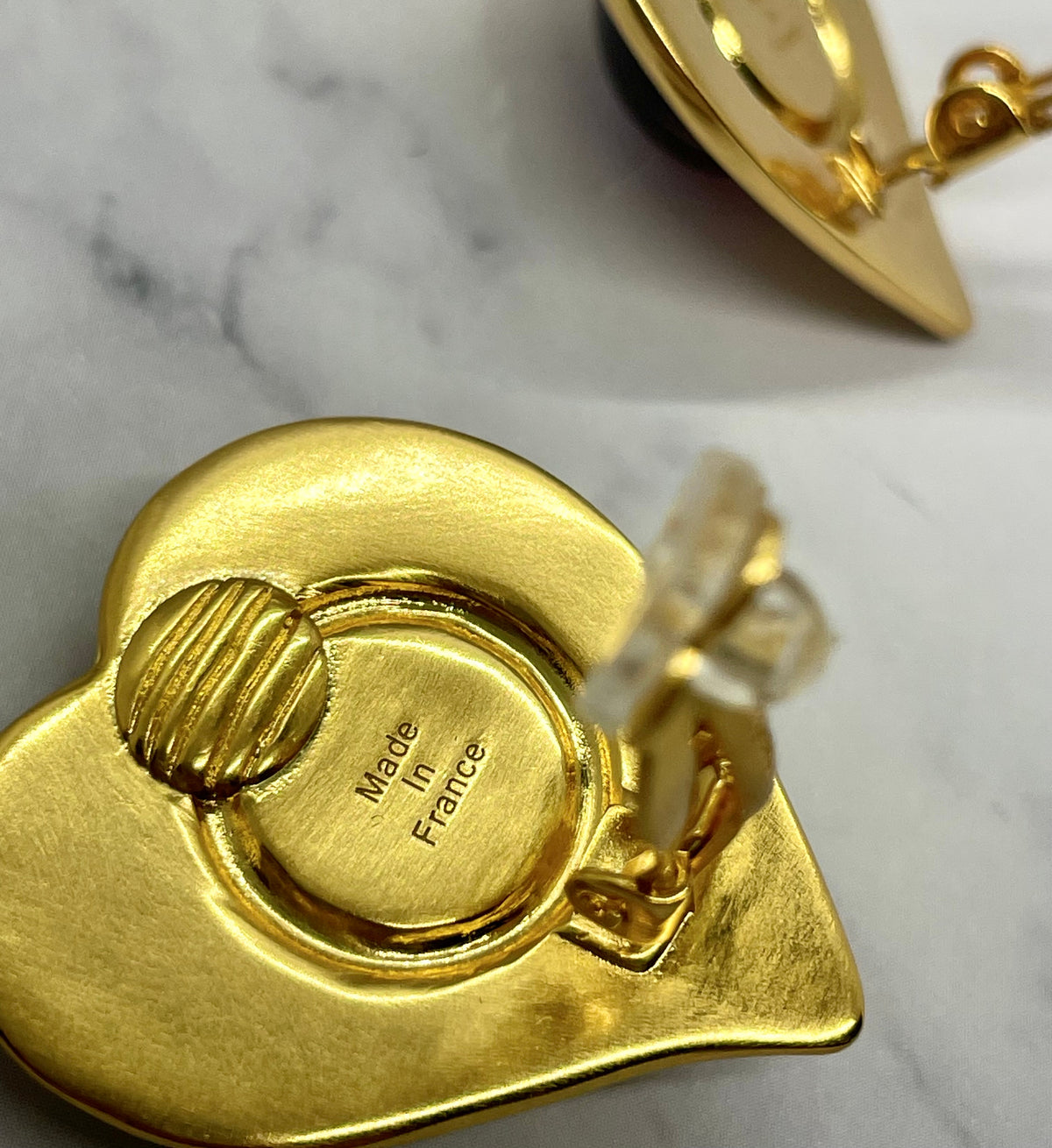 YVES SAINT LAURENT YSL Vintage Heart Clip On Earrings - Pre-Owned — 6