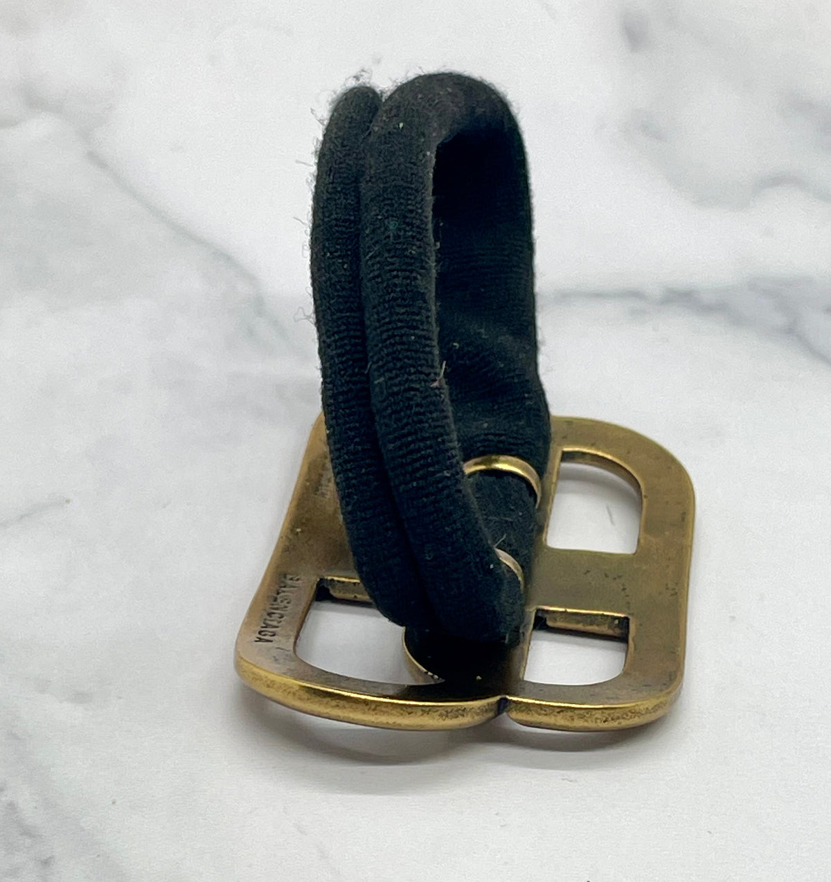 BALENCIAGA BB Brass Elastic Hair Tie - Pre-Owned — 3