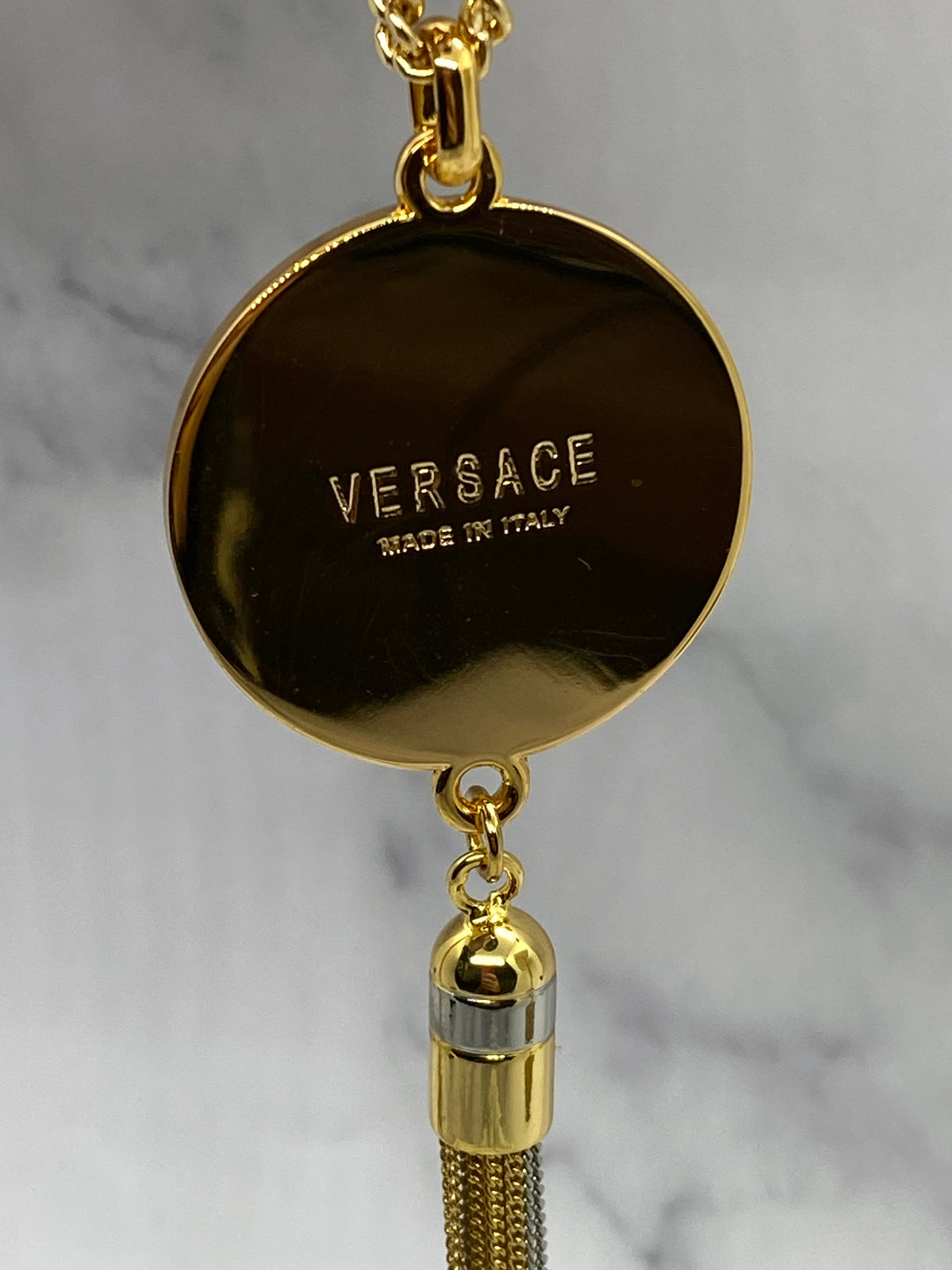 VERSACE Vintage Medusa Tassel Necklace - USED