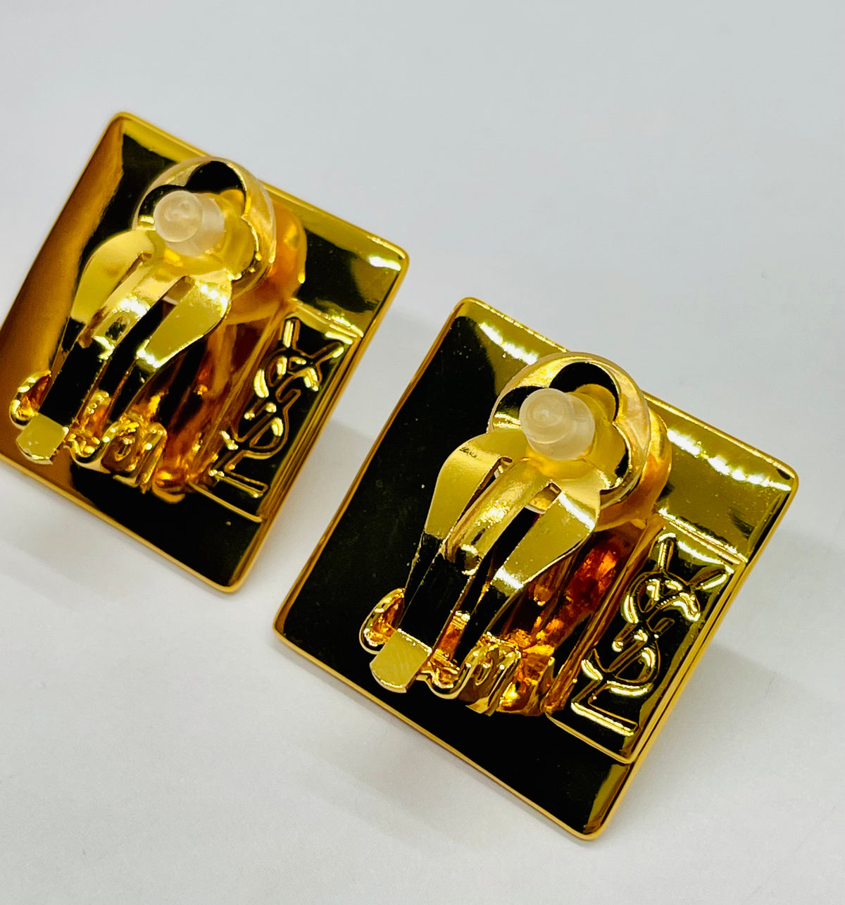 YSL YVES SAINT LAURENT Square Clip On Earrings - Pre-Owned — 5