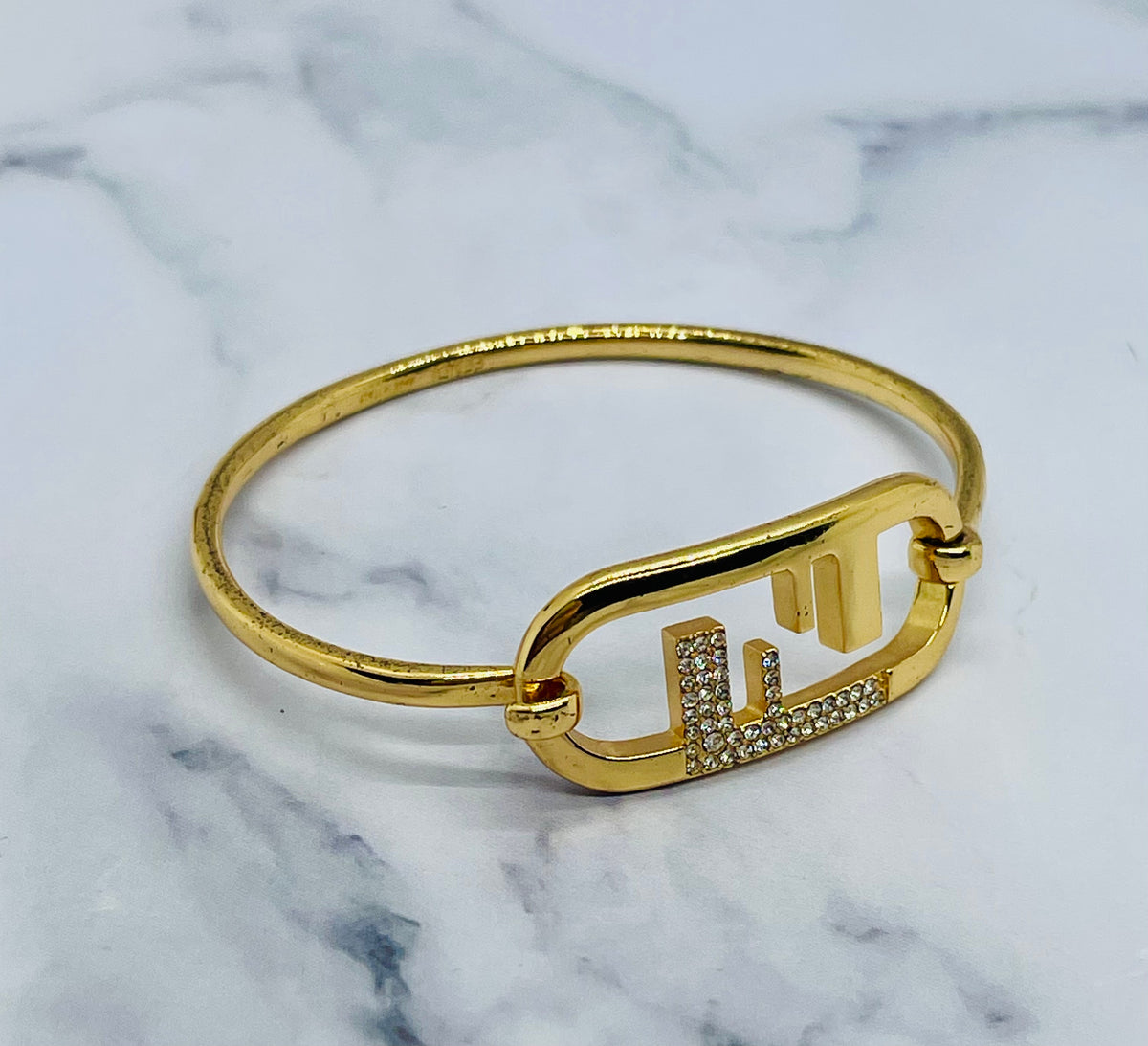FENDI FF Rhinestone Monogram Bracelet - Pre-Owned — 5