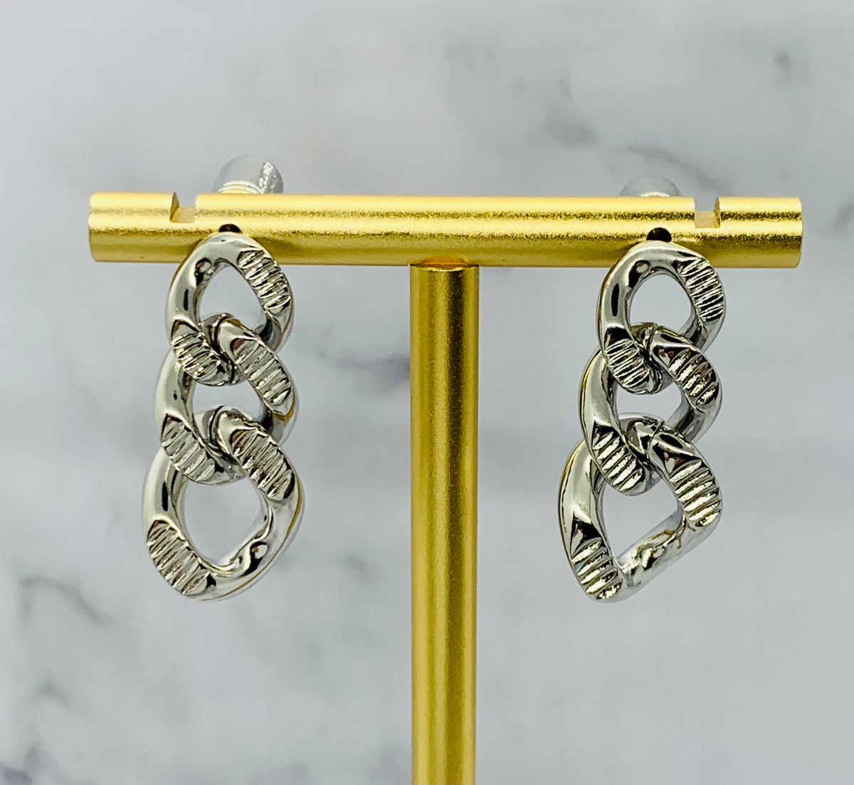 JIL SANDER Chain Pendant Earrings - Pre-Owned — 7