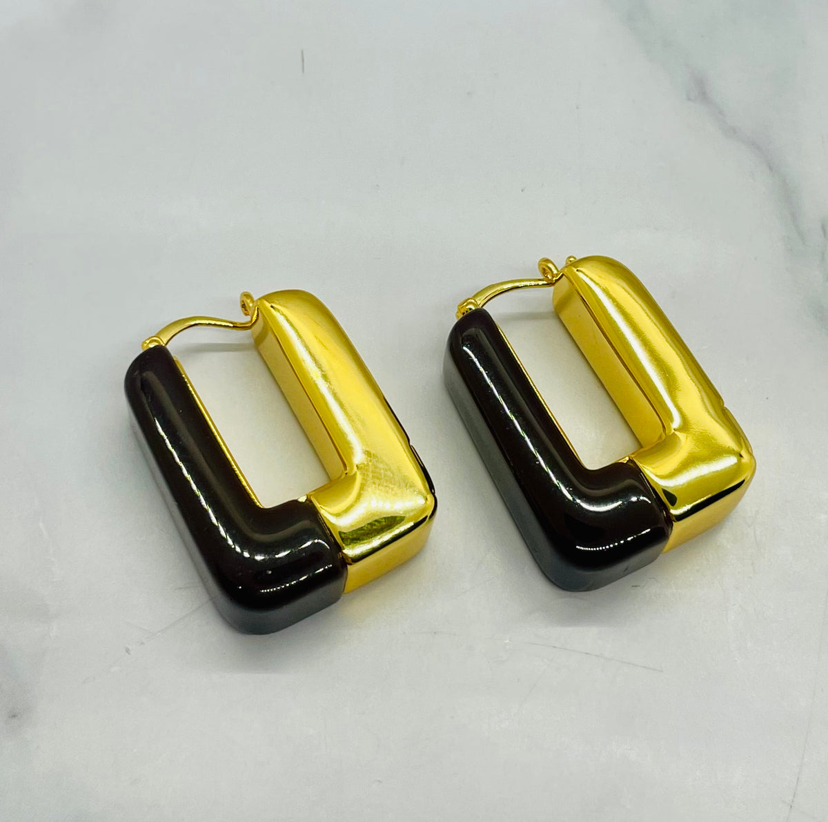MIU MIU Brown Gold Tone Earrings - Pre-Owned — 4