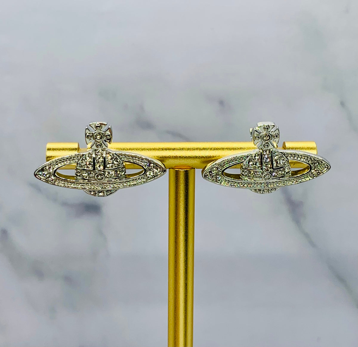 VIVIENNE WESTWOOD Orb Rhinestone Earrings - Pre-Owned — 6