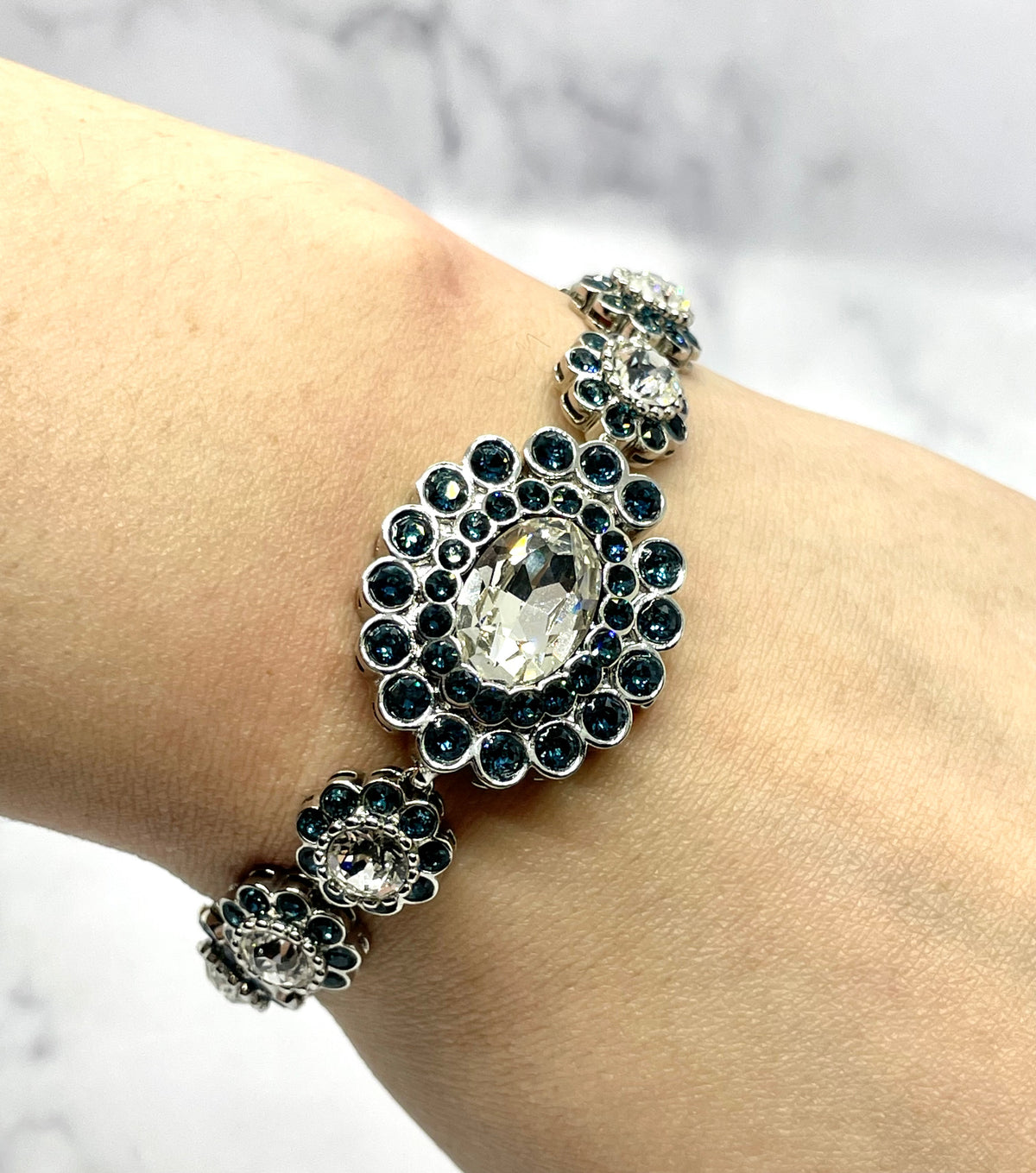 MIU MIU Blue Rhinestone Bracelet - Pre-Owned — 2