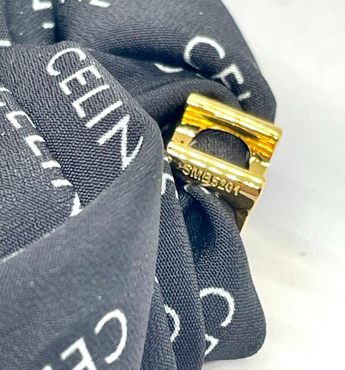 CELINE Black Monogram Hair Scrunchie - Pre-Owned — 4