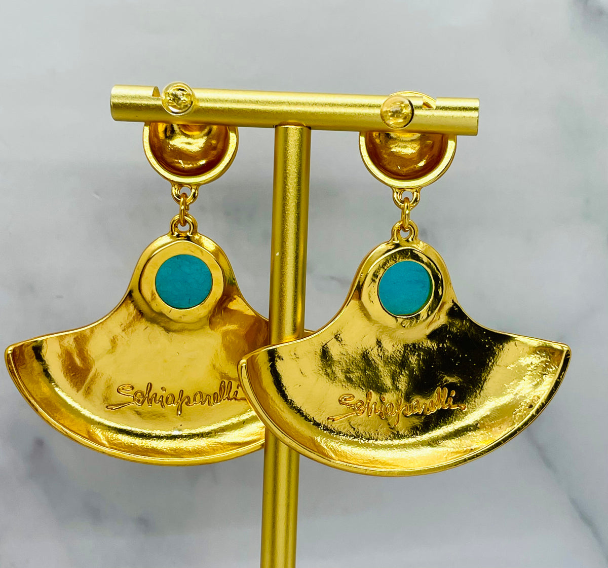 SCHIAPARELLI Pendulum Statement Earrings - Pre-Owned — 2