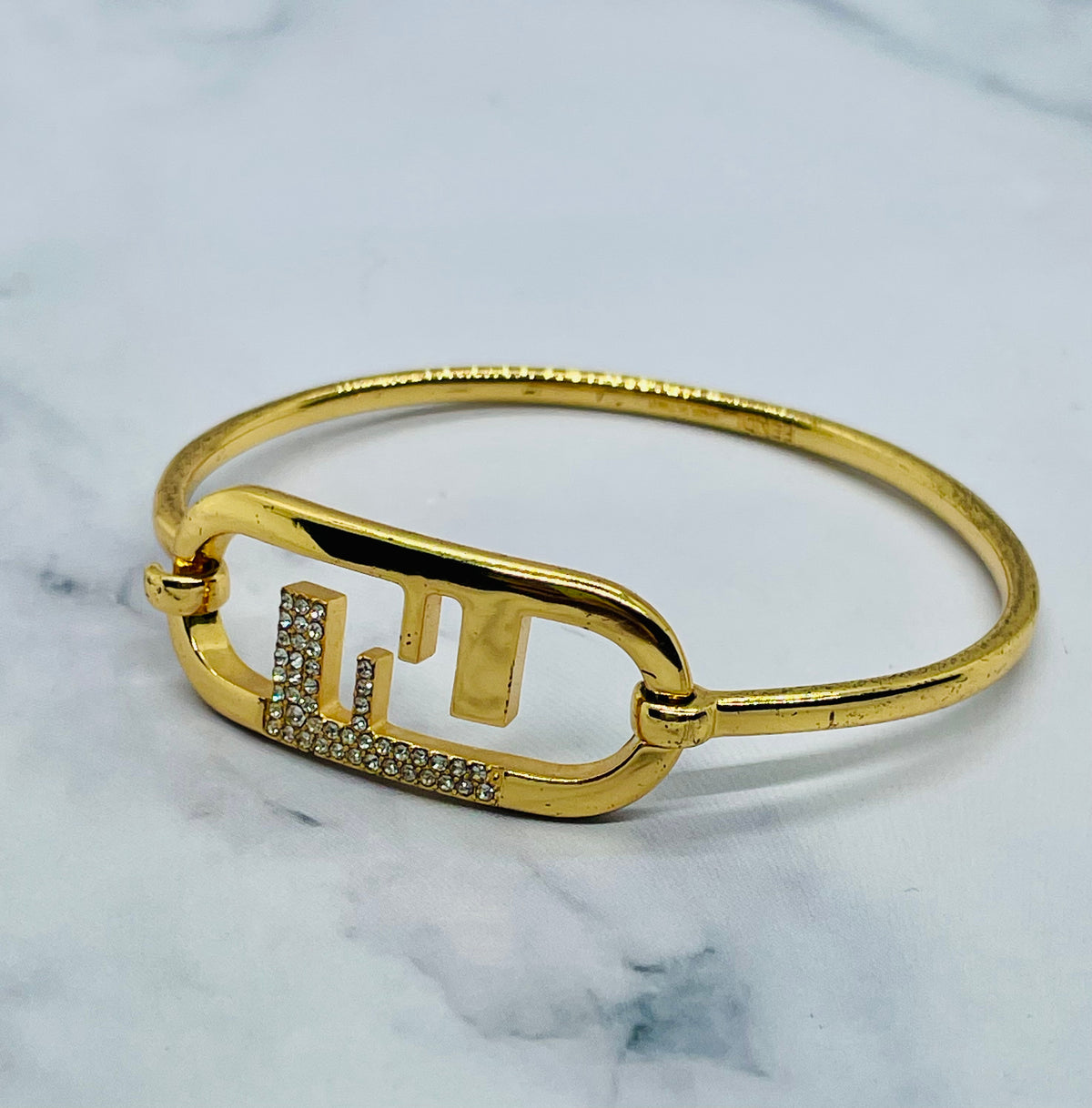 FENDI FF Rhinestone Monogram Bracelet - Pre-Owned — 4