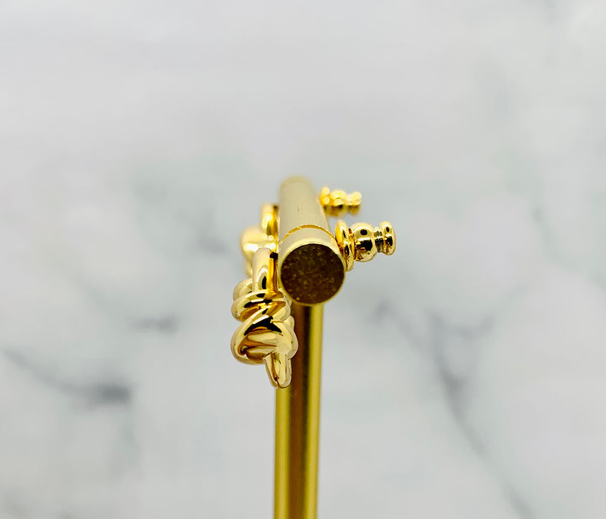 FENDI Filo Gold Tone Earrings - Pre-Owned — 4