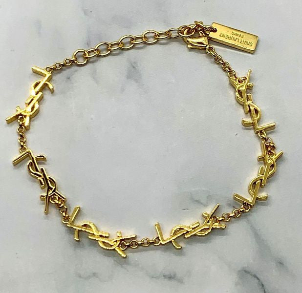 YSL YVES SAINT LAURENT Monogram Bracelet - Pre-Owned — 1