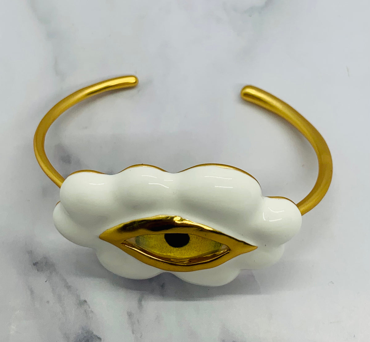 SCHIAPARELLI Cloud Eye Cuff Bracelet - Pre-Owned — 5