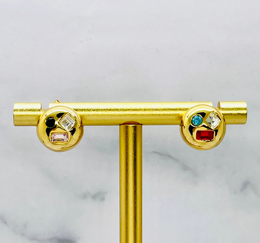 LOEWE Mismatch Rhinestone Earrings - Pre-Owned — 1