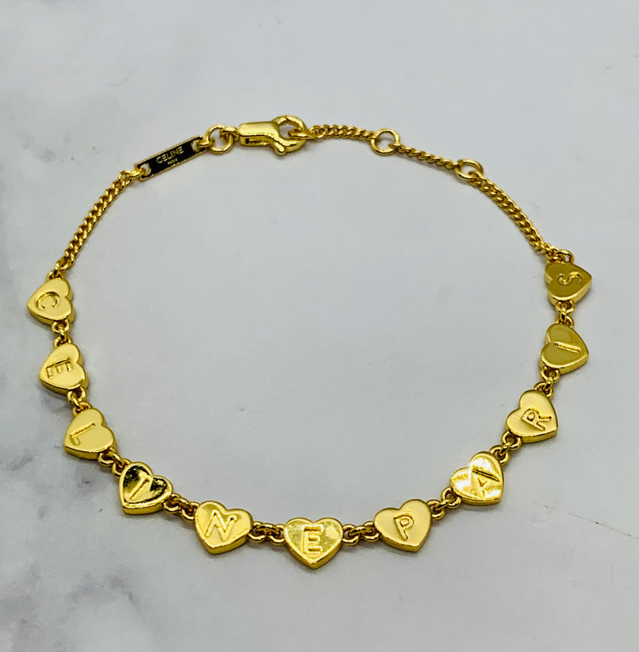 CELINE Paris Heart Charm Bracelet - Pre-Owned — 1