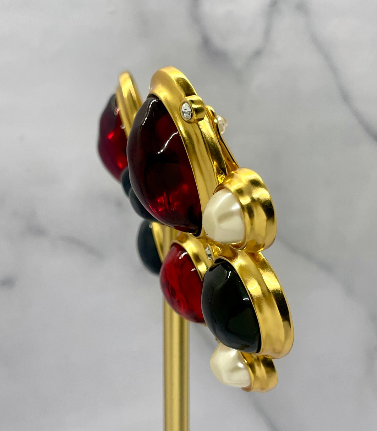 YSL YVES SAINT LAURENT Clip On Statement Earrings - Pre-Owned — 5