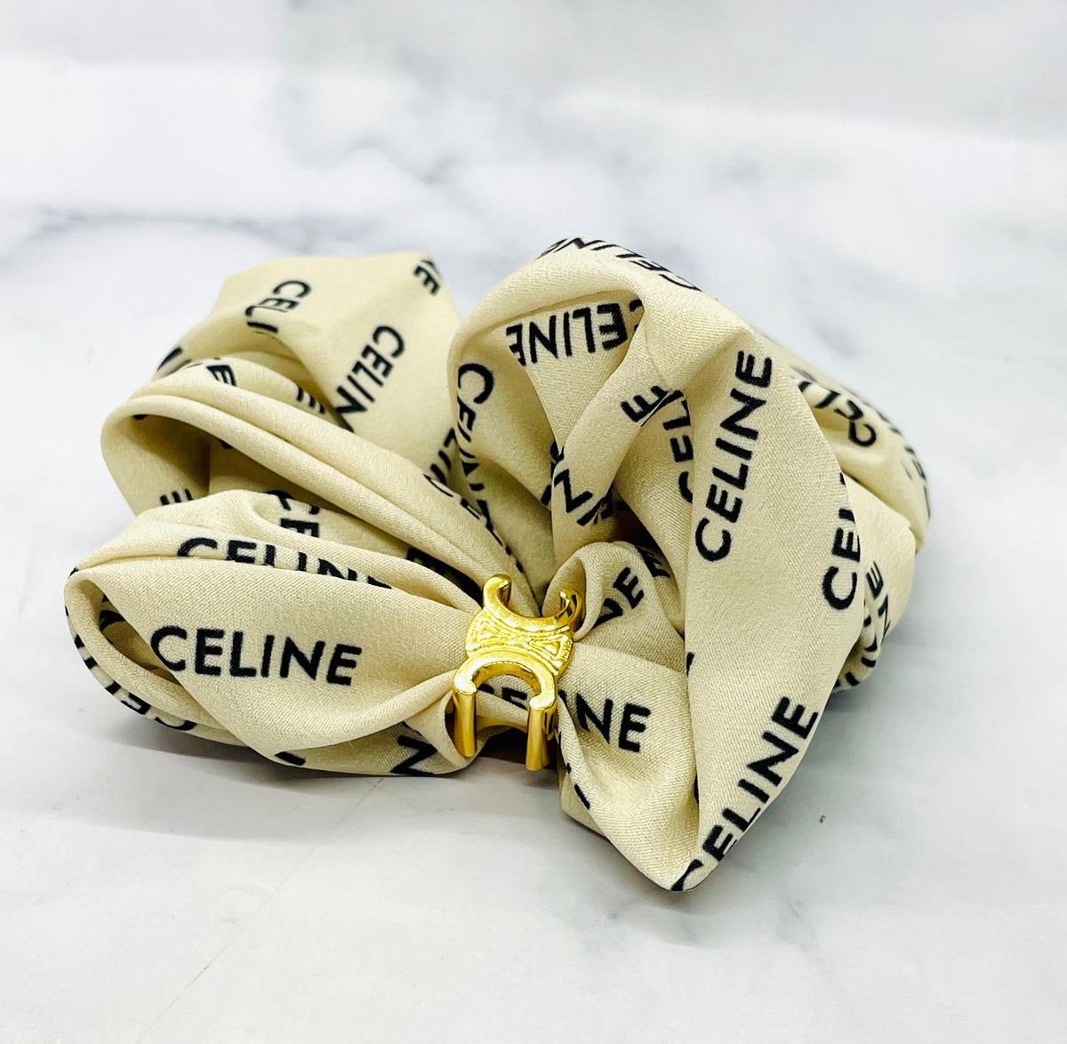 CELINE Monogram Hair Scrunchie - Pre-Owned — 4