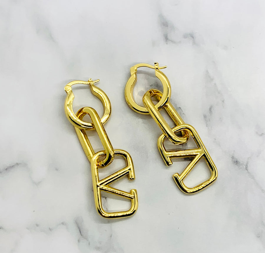 VALENTINO V Pendant Earrings - Pre-Owned — 1