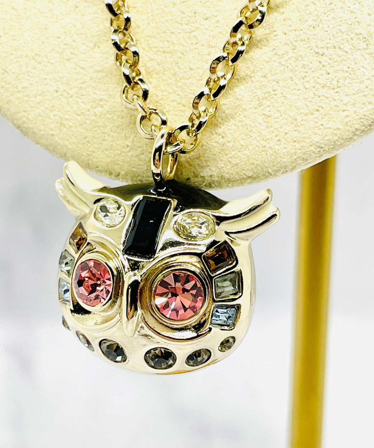 CHRISTIAN DIOR Rhinestone Owl Pendant Necklace - Pre-Owned — 5