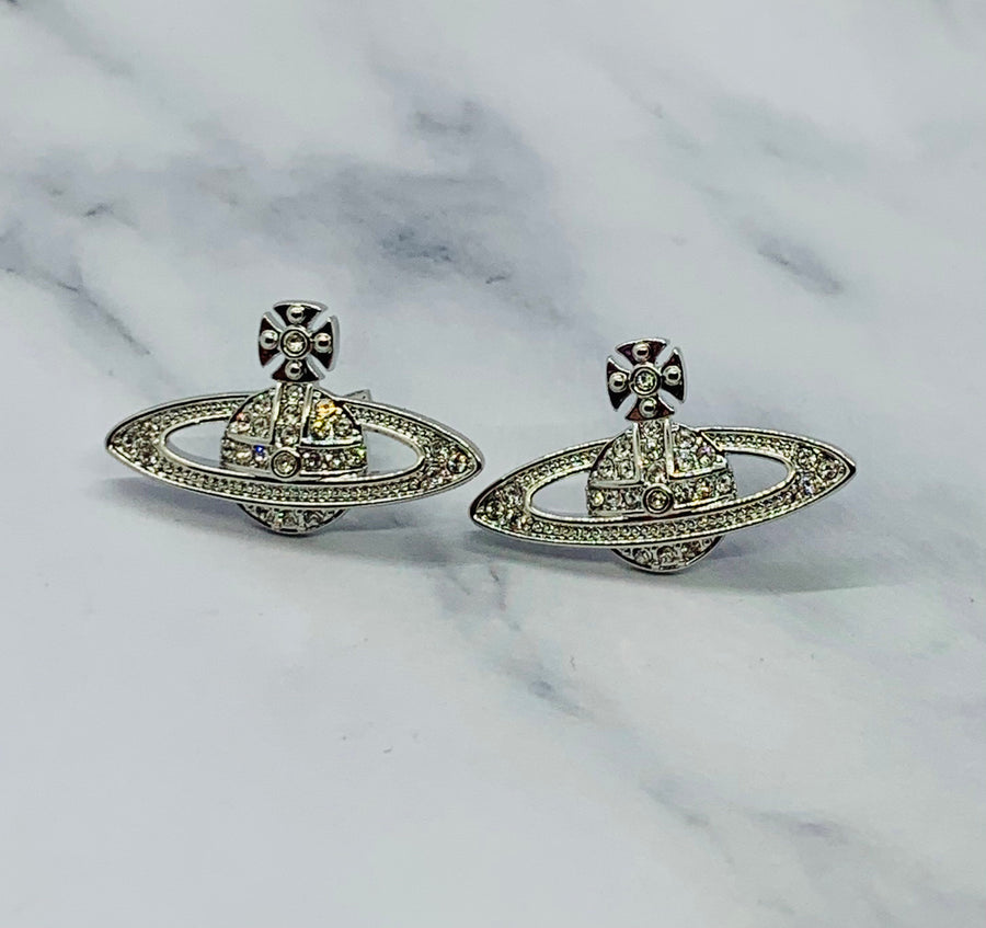 VIVIENNE WESTWOOD Orb Rhinestone Earrings - Pre-Owned — 1