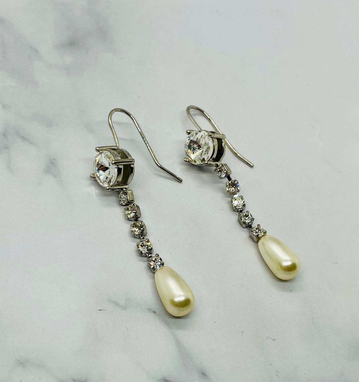 MIU MIU Rhinestone Pendant Pearl Earrings - Pre-Owned — 5