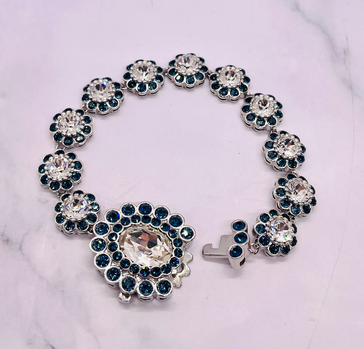 MIU MIU Blue Rhinestone Bracelet - Pre-Owned — 5