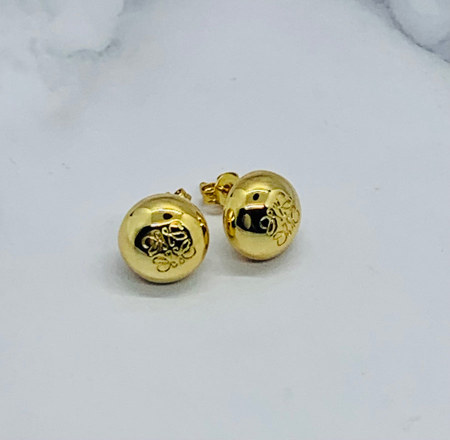 LOEWE Monogram Button Earrings - Pre-Owned — 1