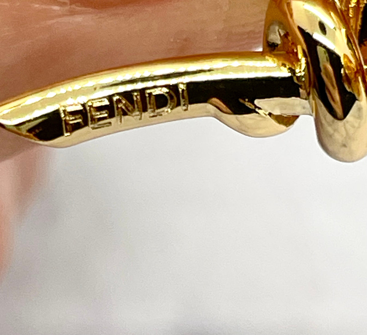 FENDI Filo Gold Tone Knot F Earrings - Pre-Owned — 5