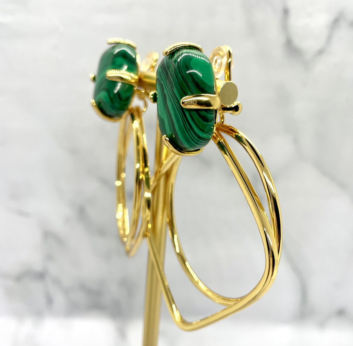 YSL YVES SAINT LAURENT Malachite Earrings - Pre-Owned — 5
