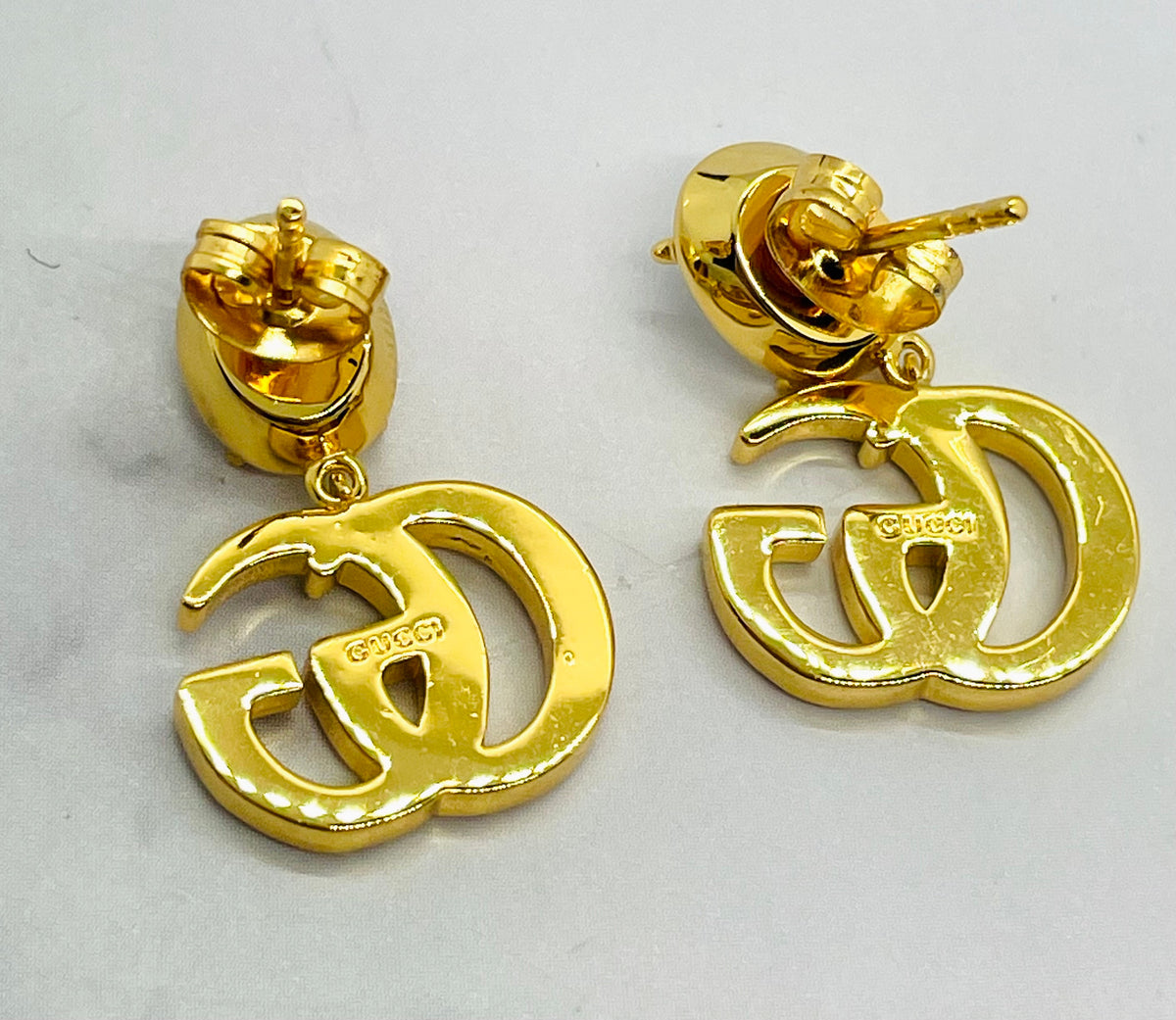 GUCCI GG Rhinestone Pendant Earrings - Pre-Owned — 6