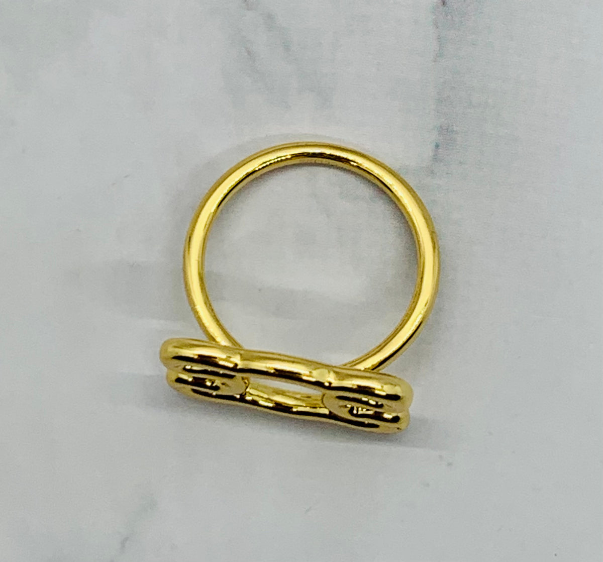 CELINE Monogram Gold Ring Size 7 M - Pre-Owned — 4