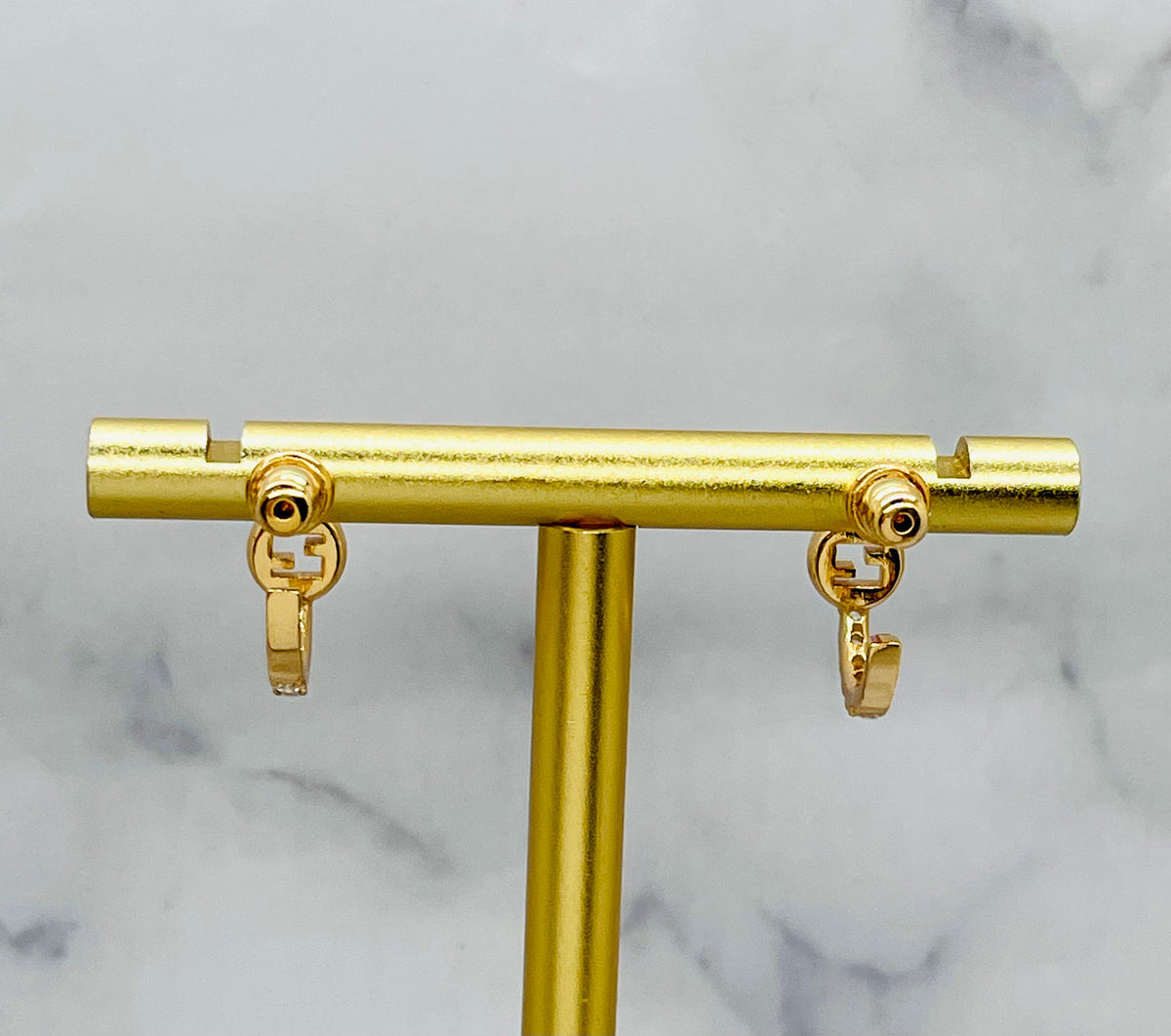 FENDI FF Rhinestone Hoop Earrings - Pre-Owned — 3