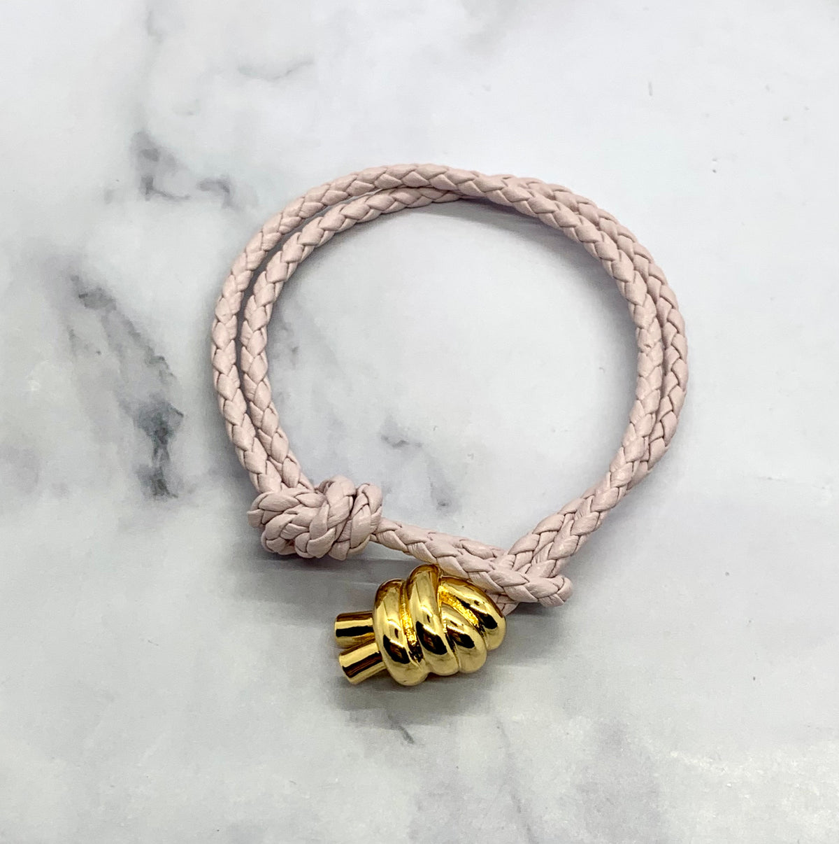 BOTTEGA VENETA Lilac Leather Bracelet - Pre-Owned — 1