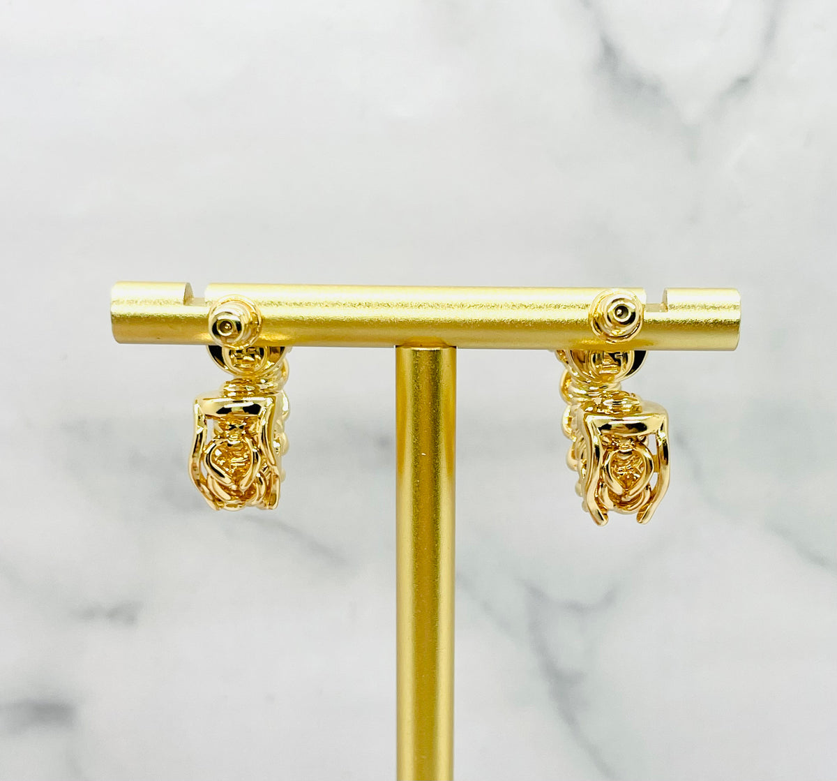 FENDI Filo Gold Tone Hoop Earrings - Pre-Owned — 2