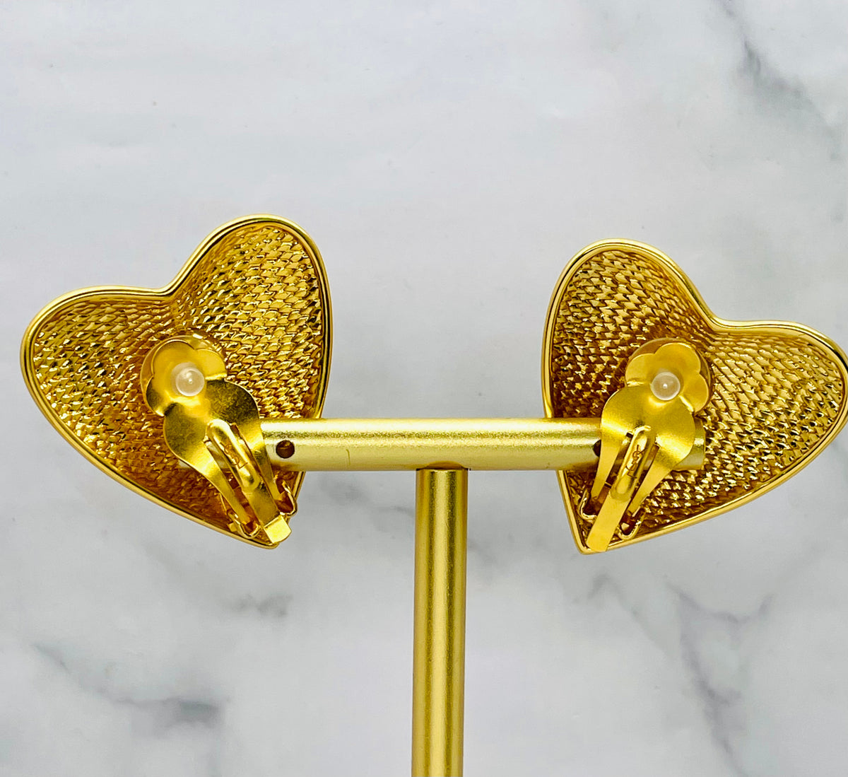 YSL YVES SAINT LAURENT Heart Clip On Earrings - Pre-Owned — 2