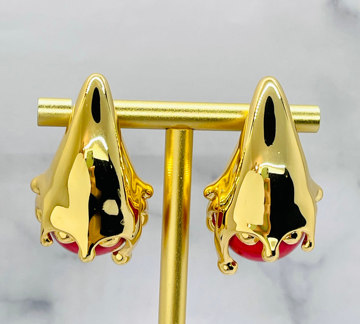 BOTTEGA VENETA Gold Tone Drop Earrings - Pre-Owned — 7