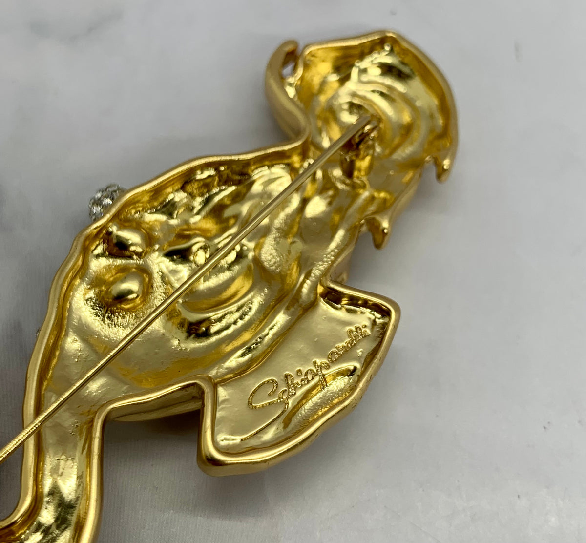 SCHIAPARELLI Statement Pierced Ear Brooch Pin - Pre-Owned — 5