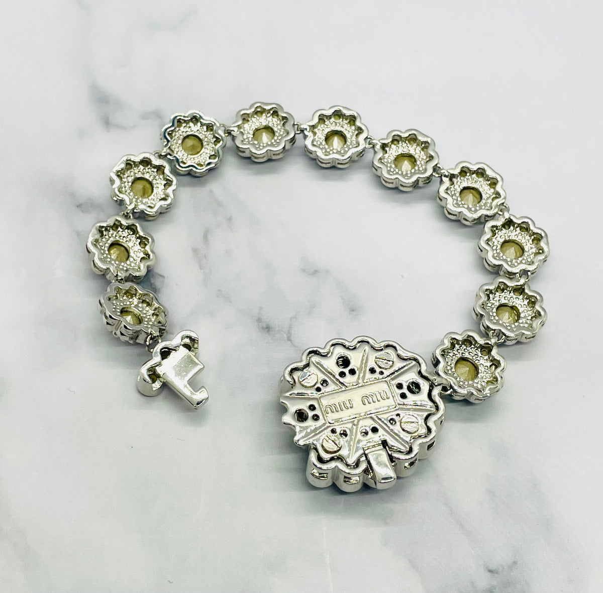 MIU MIU Blue Rhinestone Bracelet - Pre-Owned — 6