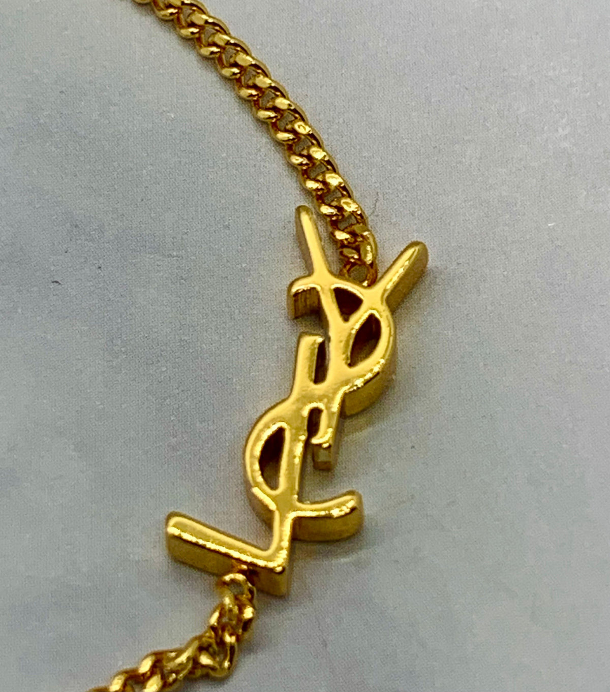 YSL YVES SAINT LAURENT Heart Rhinestone Bracelet - Pre owned / KL4301