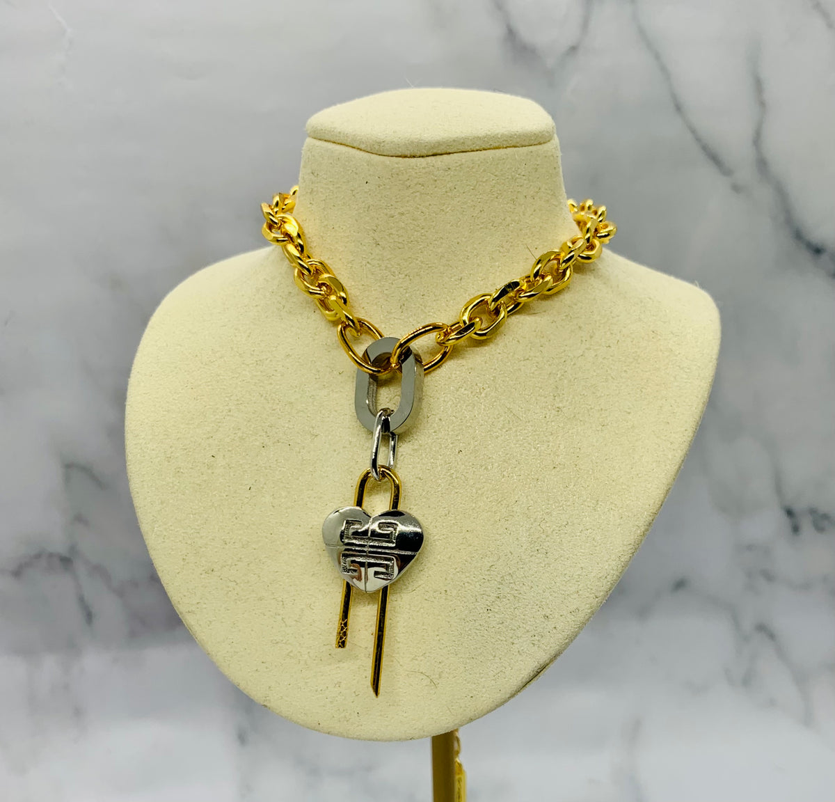 GIVENCHY Heart Lock Necklace - Pre owned