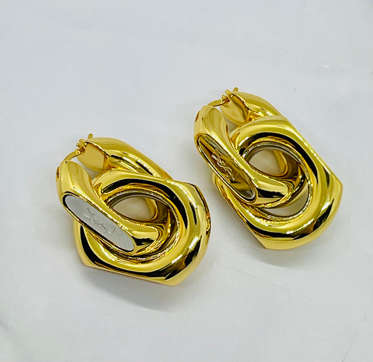YSL YVES SAINT LAURENT Monogram Earrings - Pre owned
