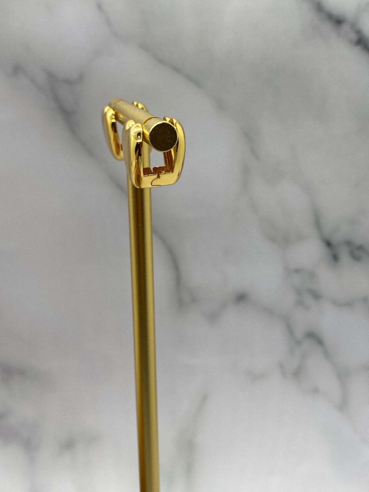 CELINE Gold Tone Heart Snap Earrings - Pre owned