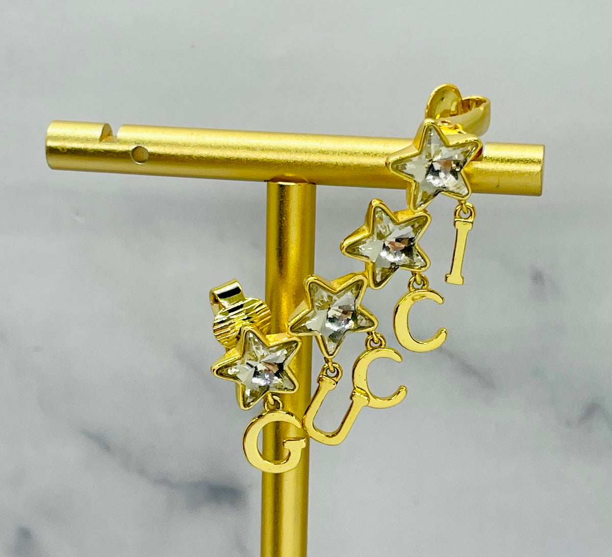 GUCCI Star Monogram Statement Single Earring Climber - Pre owned