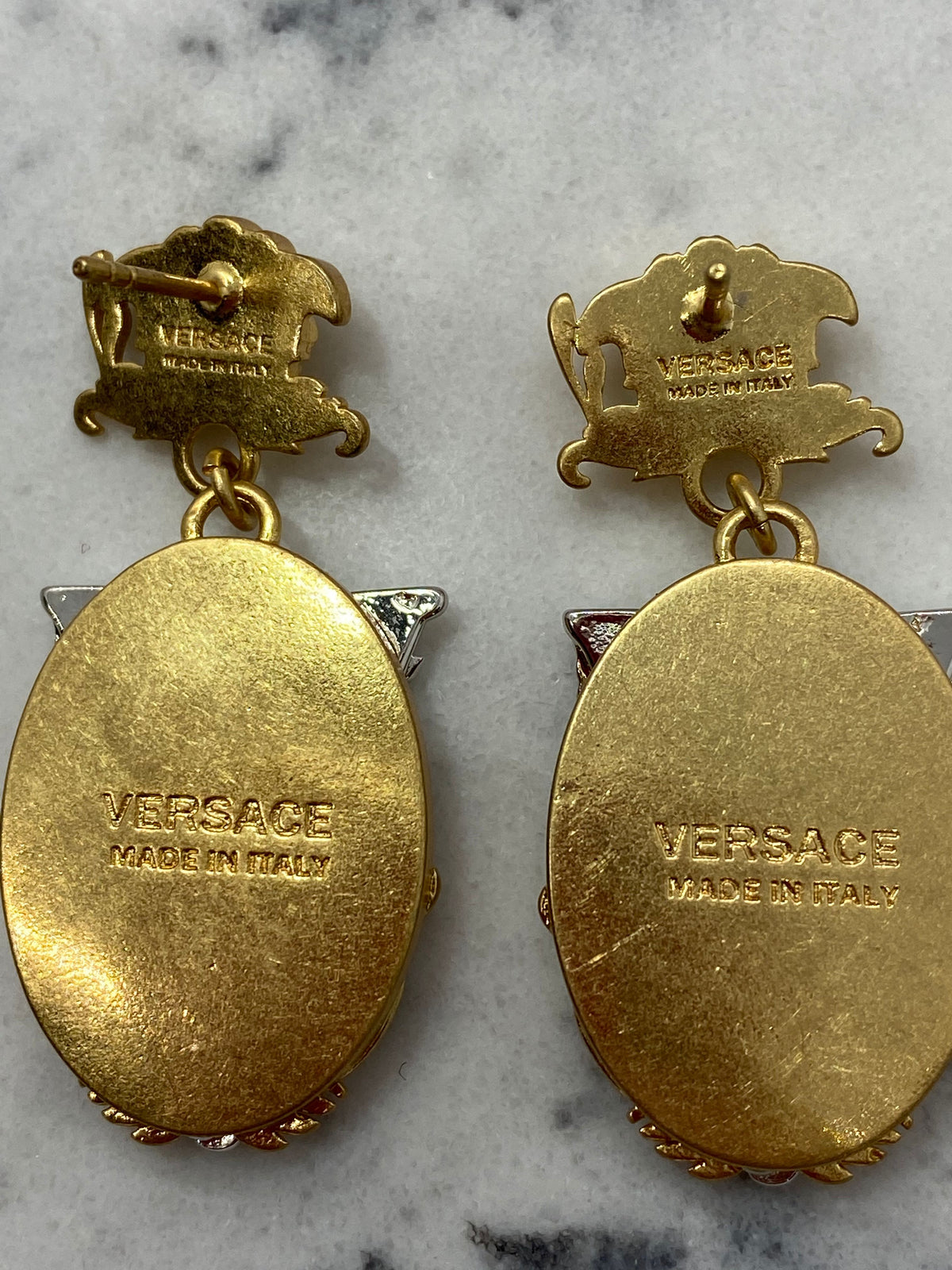 VERSACE V Medusa Pendant Earrings - Pre owned
